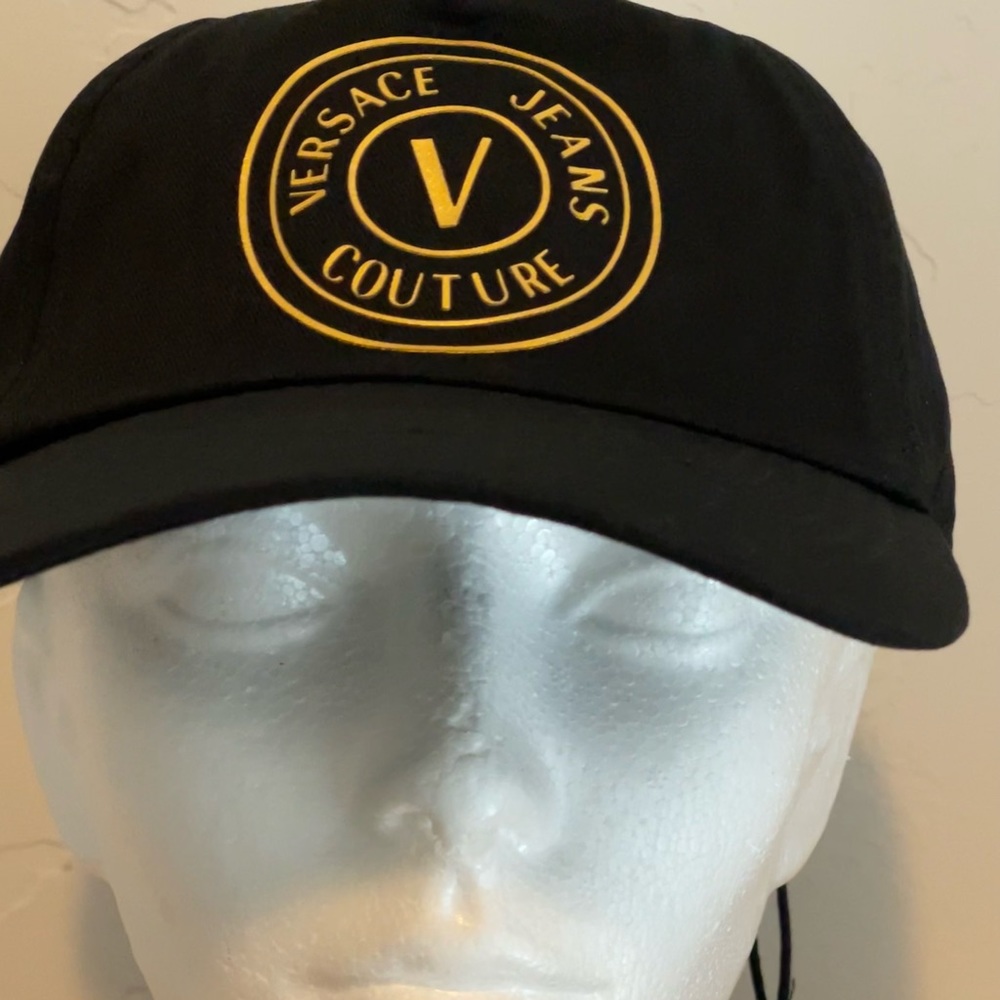 Versace Black V-Emblem Cap NWT